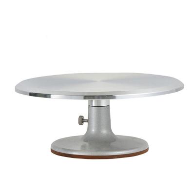 China Sustainable Amazon hot selling round silence rotation anti skid lock adjustable cake turntables for sale