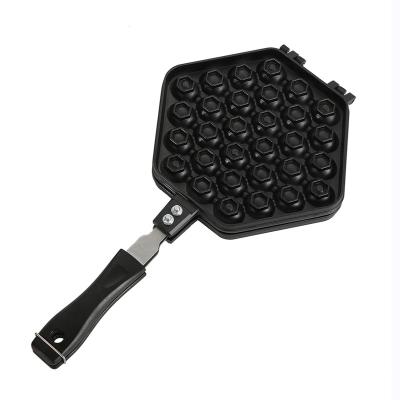 China Viable New Products Pan Baking Machine Mold Black Portable Non-Stick Egg Waffle Mold for sale