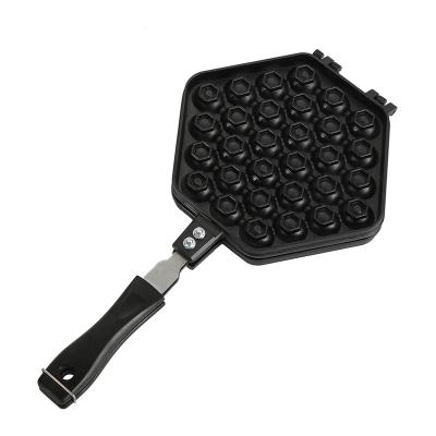 China Viable Most Popular Portable Non-stick Pan Machine Mold Black Egg Waffle Baking Mold for sale