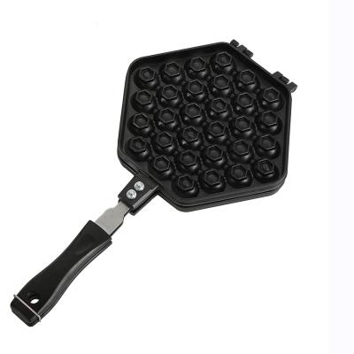 China Sustainable Household High Standard Selling Gas-Electric Black Egg Waffle Maker Mold for sale