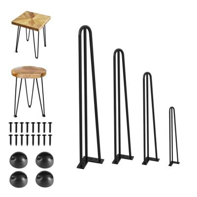 China Modern Premium Metal 3 Rod Coffee Table Furniture Legs Hairpin Legs Good Quality 16 Inch Hairpin Legs for sale