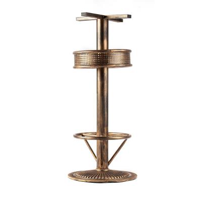 China Industrial Steel Titanium Black Table Pedestal Bar Table Base for sale