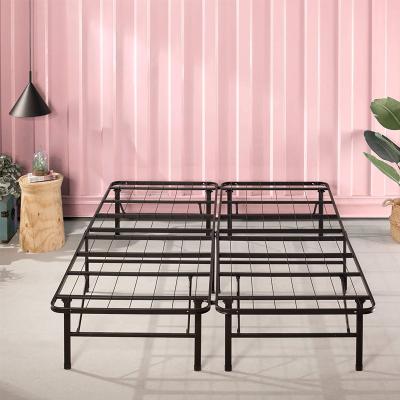 China Modern Luxury Full Folding King Size Adjustable Storage Upholstered Steel Platform Sofa Foldable Bed Frame Slatted Metal Bed Base for sale