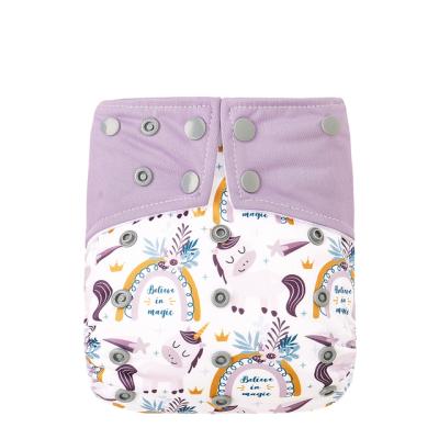 China Wholesale Custom Printed Diaper Printed AI2 Gussets Washable Reusable Cloth Diaper Double Flute Diapers for sale