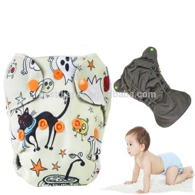 China Newest AIO Happy Groove Night Baby Diaper Anime Organic Baby Cloth Printed Newborn Diaper for sale