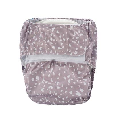 China Happy Groove Pocket Cloth Printed Reusable Diaper For Adults Incontinence Adjustable Pants Waterproof Diaper for sale