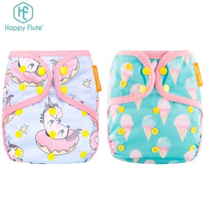 China HappyFlute Modern Washable Reusable Cloth Diaper Printed Eco Friendly Diaper Cover for sale