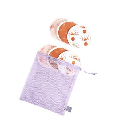 China Happyflute 10CM Nursing ABSORBENT Breast Pads 6PCS With A Laundry Bag Washable Reusable Nursing Feeding Pads for sale