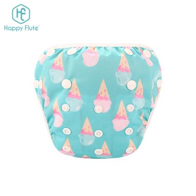 China Cute Baby Boy Swimwear Happyflute Coffee Diaper Anti-UV Mesh Reusable Baby Cloth Swim for sale