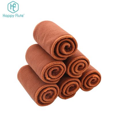 China Wholesale Happyflute Coffee Cloth Diaper Diaper Washable Reusable Plain Weave Insert Diaper Insert for sale