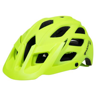 China Imported MOON black hot sale foam impact ENV bicycle riding road safety standard mountain bike with sun visor helmet HB3-7 MTB EN1078 neon yellow for sale