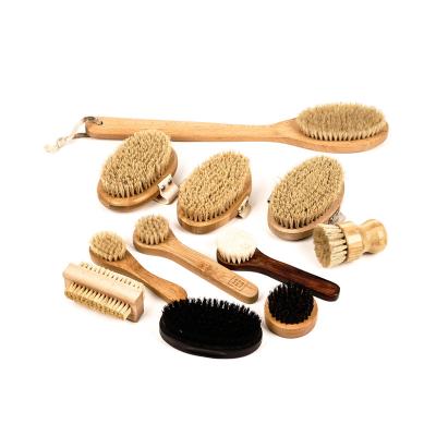 China Viable Wooden Log Hair Brush Soft Hair Brush With Wooden Handle for sale