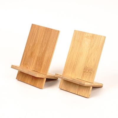 China Eco-Friendly Wooden Cell Phone Holder Stand Holder Desktop Cell Phone Wood Stand for sale