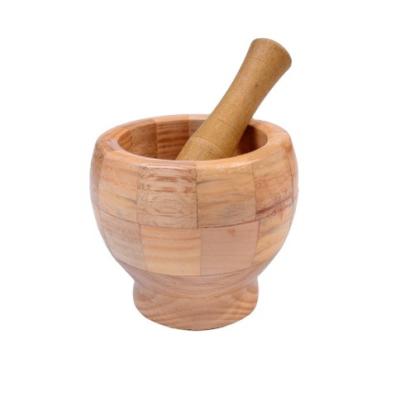 China Viable New Product Natural Bamboo Drumstick Garlic Grinders For Crushing Grinding for sale