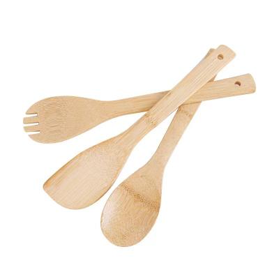 China Sustainable Plant Eco - Friendly Food Grade Cooking Spatula Shovel Bamboo Spoon Set Tools for sale