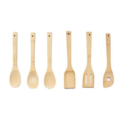 China Sustainable Popular Food Grade Cooking Tools Bamboo Shovel Set Bamboo Spoon Kitchen Utensils Set for sale