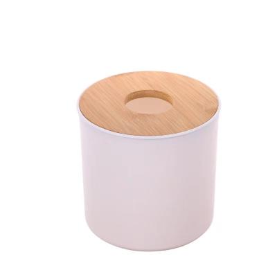 China Minimalist Multifunctional Tissue Holder With Lid Bamboo Wooden Container Tissue Box Towel Organizer for sale