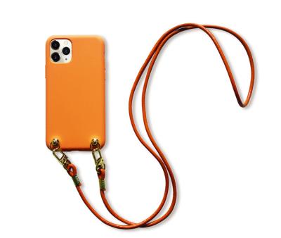 China With Stand Cross - Body Case With Leather Strap Orange for sale