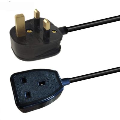 China Flame Retardant Professional Made 3 Pin UK Plug Power Cord UK Standard AC Power Cord Industrial Connector for sale