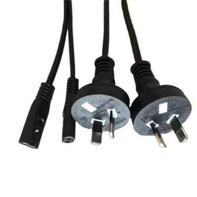 China High Quality Home Appliance AU 2Pin Supply Plug Cable 2g*0.75 PVC C5 Standard Computer 16A 250V Extension Cord for sale