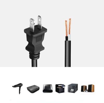 China High Quality USA Home Appliance Plug In 2 Core Power Cable For PC Laptop Computer Wholesale Power Cord Made In China for sale