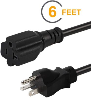 China America Flame Retardant Rubber Electrical Extension NEMA5-20P Wire 3 Core Power Cable Manufacturer US Power Cord for sale