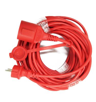 China Germany Flame Retardant EU Plug Extension Cord Outdoor Rubber 3-Conductor for sale