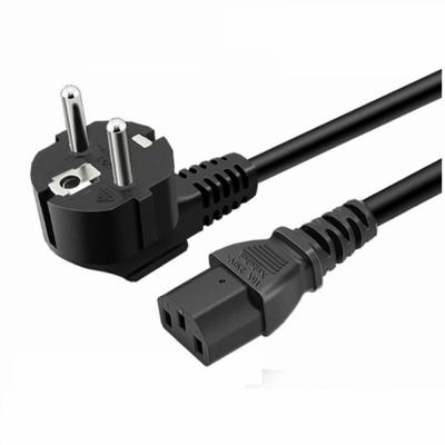 China Flame Retardant 1688 European Online VDE Approved Flat Wire 2.5A Power Cable 2 Pin Eu Plug Lamp Power Cord With C13 for sale