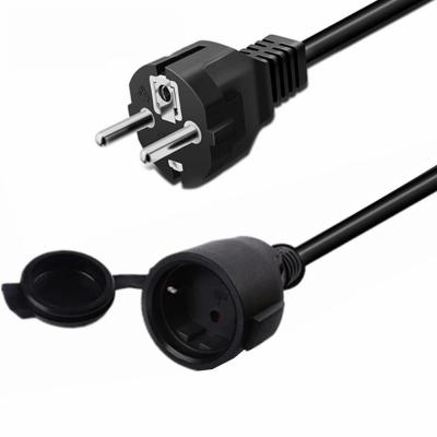 China European flame retardant rubber waterproof cable extension market female plug and male plug for sale