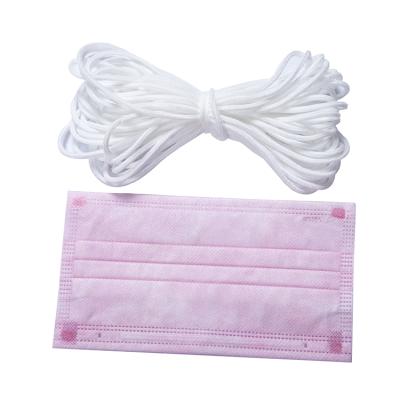 China Best Viable Selling 3mm 4mm 5mm Accessories Elastic Cord Earloop Band For Kn95 Face Mask for sale