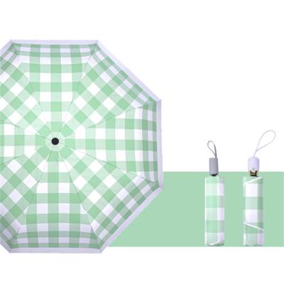 China 2020 New Small Plaid Cool Minimalist Pattern Golf Umbrella Automatic Umbrella for sale