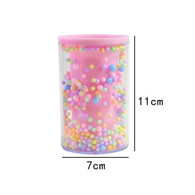 China High Quality Round Square Creative Colorful Cute Pink Plastic Acrylic Clear Pen Holder for sale