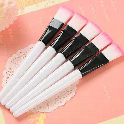 Chine Custom private label wood handle+aluminum tube+bristle mini wooden handle face applicator mask brush à vendre