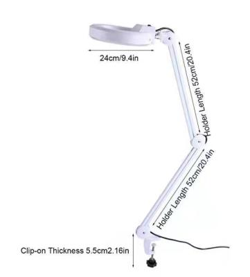 Κίνα LED Lamp Make Non-Fluorescent Lamp Removable Magnifying Lamp Green Glass 5X Magnifying European Standard 220-240V Amazon WL-205L προς πώληση