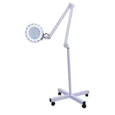 China Adjustable LED Floor Magnifier Position Floor Lamp For Eyelash Extension Led Beauty Lamp Facial Skin Enlargement Lamp WL-206L for sale