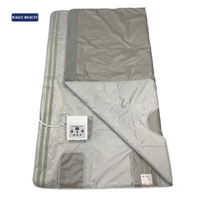 China Skin Tightening Wallybeauty Customized Logo 2 Zones Body Slimming And Portable Heated Detox Sauna Blanket for sale