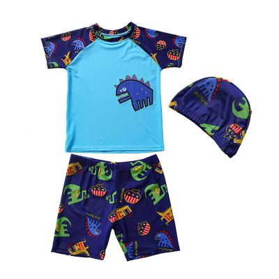 China Other Other So Cute Kids Boys Swimming Rashguard, Swimming Trunks And Hat Three Piece Sets for sale