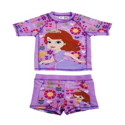 China Non-Toxic Non-Toxic Kids Girls Swimming Rashguard Set for sale