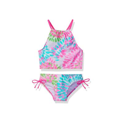 China Other AOP Print Kids Girls Swimming Tankini Bikini Sets for sale