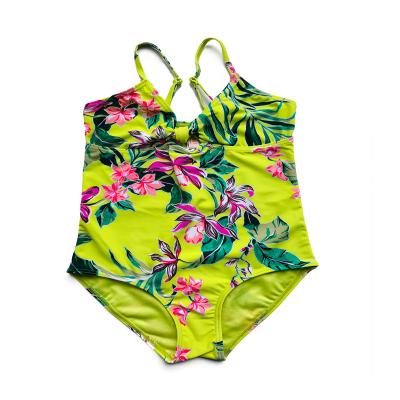 China New Styles AOP Folower Non-Toxic Non-Toxic Cute Kids Girls One-Piece Swimsuit for sale