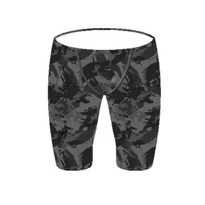 China Professional Anti-UV Jammer Swimwear Lycra Aquatic Short Men Shaping Jammer Training Swimwear Short Brief 183A for sale