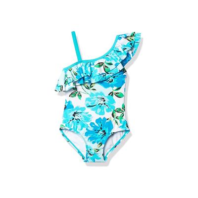 China Just One Strap Non-Toxic Kids One-Piece Frill Girls Swimsuit Non-Toxic PDO Layers for sale