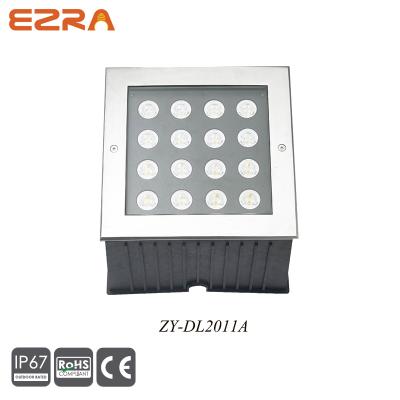 China Garden Square LED 16*1.6W Waterproof IP67 220V Led Lamp Outdoor Led Underground Path Light for sale