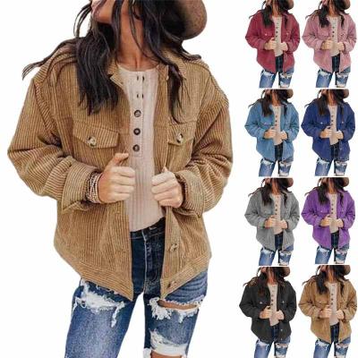 China New autumn/winter women's wear lapel cardigan coat fashionable warm daily shirt anti-pilling anti-pilling for sale