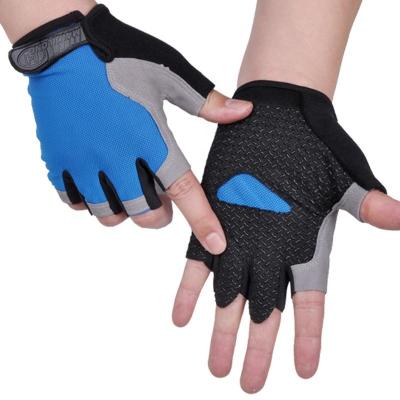 China Hot Cycling Anti-sweat Half Finger Men Women Half Finger Anti-Slip Breathable Shockproof Sports Bike Glove for sale