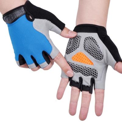 China Unisex Silicone Anti-Slip Anti-sweat Cycling Unisex Half Finger Breathable Shockproof Sports Cycle Glove for sale