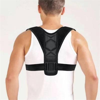 China Hook And Loop Posture Corrector Clavicle Spine Back Support Posture Protector Adjustable Back Belt for sale