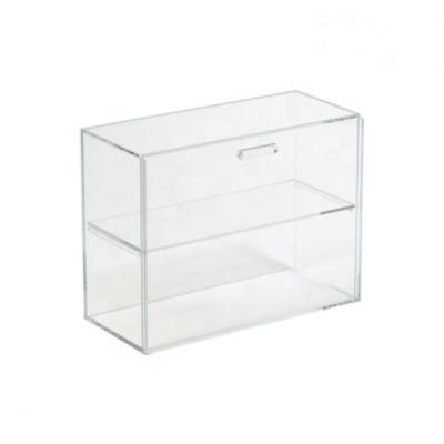 China Eco-friendly and handmad storage box with lid high quality acrylic showcase display rack packaging acrylic display rack for sale