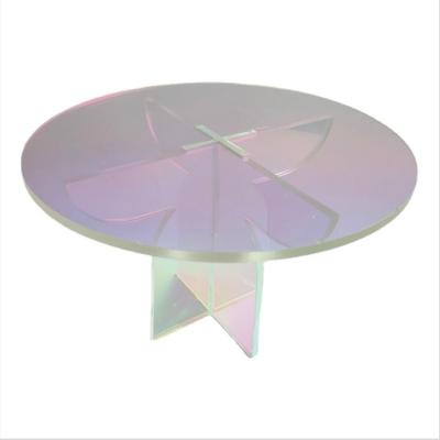 China Mordern 30cm Diameter Party And Placement Acrylic Table Cake Display Stand Wedding 5mm Thickness Symphony Laser Acrylic Cake Cylinder for sale