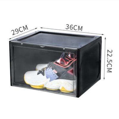 China Mordern Thickened Clear Acrylic PP Storage Box Shoe Box Storage Dust Proof Basketball Shoe Box Display for sale